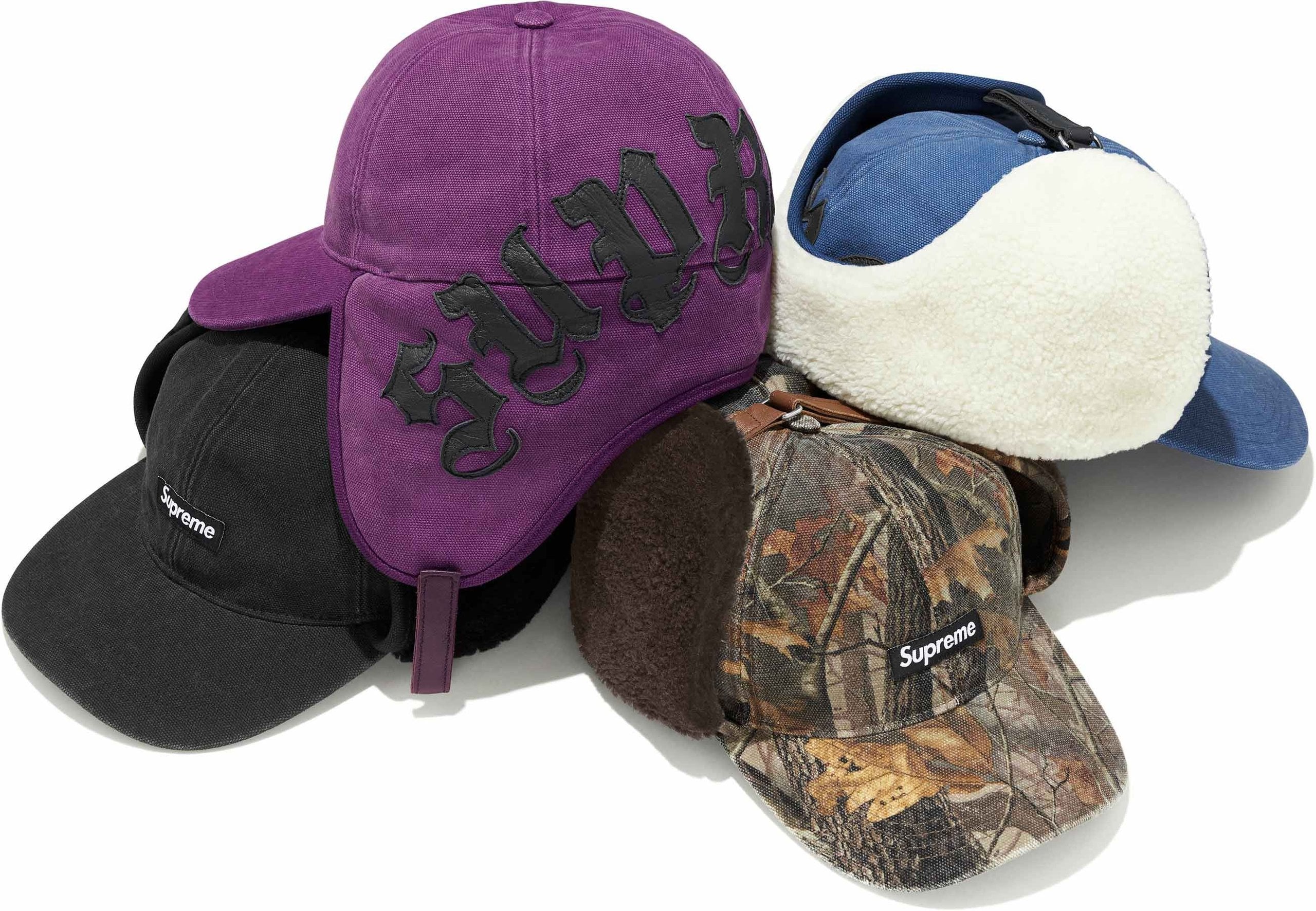 Leather Appliqué Earflap 6-Panel